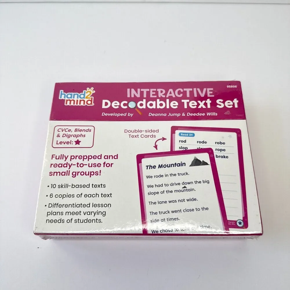 NEW Hand2Mind Interactive Decodable Text Set Lot of 3 Sealed CVC R-Controlled CV
